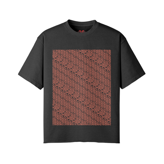 MONOGRAM T-SHIRT [CORAL+BLACK]