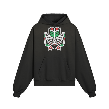 NATIVE FROG HOODIE [JADE+BLACK]