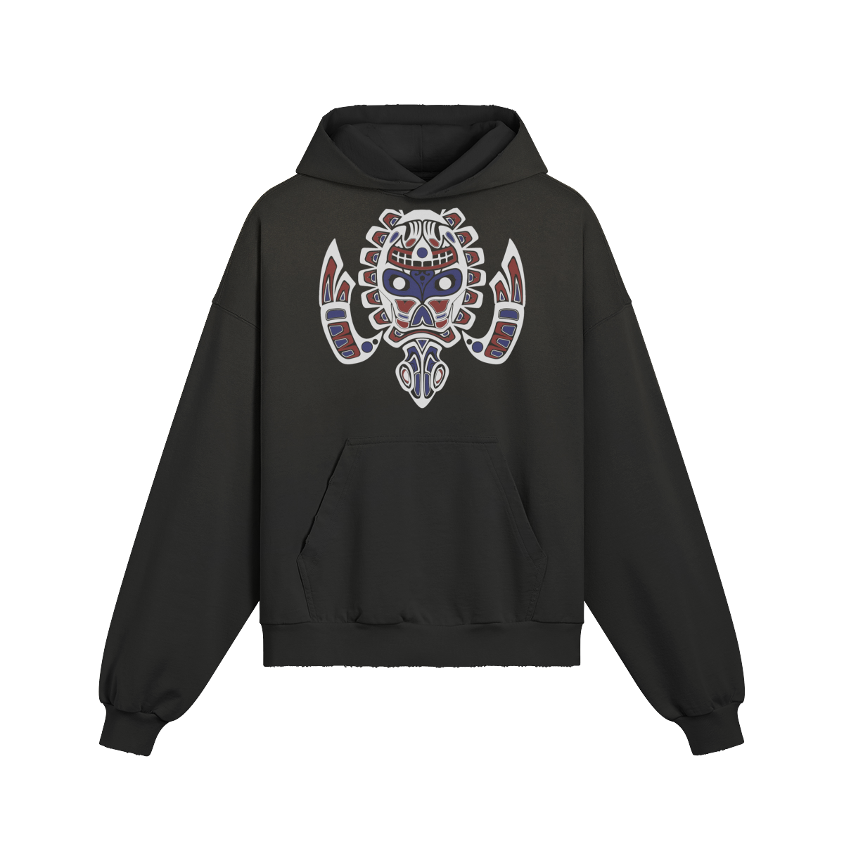 NATIVE EAGLE HOODIE [NAVY+BLACK]