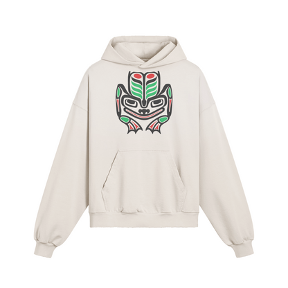 NATIVE FROG HOODIE [JADE+BEIGE]